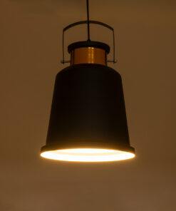 GloboStar® NUNZIATA 01236 Vintage Industrial Κρεμαστό Φωτιστικό Οροφής Μονόφωτο 1 x E27 AC220-240V IP20 – Φ26 x Υ40cm – Μαύρο Μεταλλικό Καμπάνα – 5 Χρόνια Εγγύηση