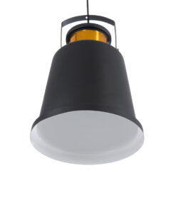 GloboStar® NUNZIATA 01236 Vintage Industrial Κρεμαστό Φωτιστικό Οροφής Μονόφωτο 1 x E27 AC220-240V IP20 – Φ26 x Υ40cm – Μαύρο Μεταλλικό Καμπάνα – 5 Χρόνια Εγγύηση