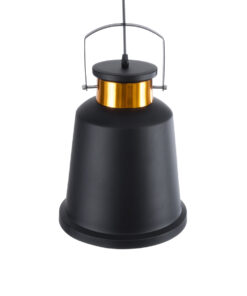 GloboStar® NUNZIATA 01236 Vintage Industrial Κρεμαστό Φωτιστικό Οροφής Μονόφωτο 1 x E27 AC220-240V IP20 – Φ26 x Υ40cm – Μαύρο Μεταλλικό Καμπάνα – 5 Χρόνια Εγγύηση