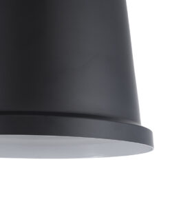 GloboStar® NUNZIATA 01236 Vintage Industrial Κρεμαστό Φωτιστικό Οροφής Μονόφωτο 1 x E27 AC220-240V IP20 – Φ26 x Υ40cm – Μαύρο Μεταλλικό Καμπάνα – 5 Χρόνια Εγγύηση