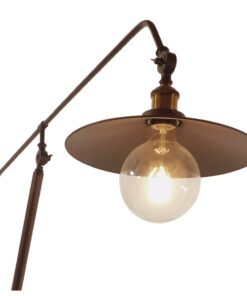 GloboStar® SILENE 01243 Vintage Φωτιστικό Δαπέδου Μονόφωτο 1 x E27 Χάλκινο Μεταλλικό Καμπάνα D30 x H194cm