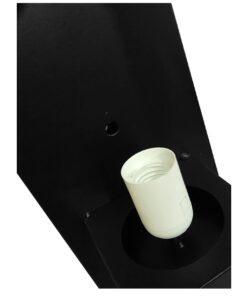 GloboStar® ODILIA 01245 Vintage Φωτιστικό Τοίχου Απλίκα Μονόφωτο Μαύρο Μεταλλικό με Μπεζ Όνυχα Μ10 x Π14 x Υ30cm