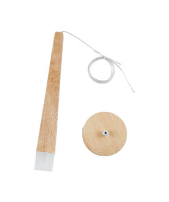 GloboStar® CALISTA 01252 Μοντέρνο Κρεμαστό Φωτιστικό Οροφής LED AC220-240V IP20 – Μ4 x Π3 x Υ33cm – Μπεζ Ξύλινο – Θερμό Λευκό 3000K