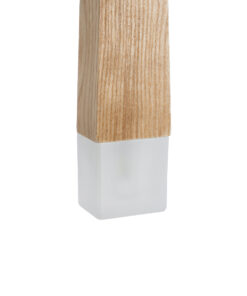 GloboStar® CALISTA 01252 Μοντέρνο Κρεμαστό Φωτιστικό Οροφής LED AC220-240V IP20 – Μ4 x Π3 x Υ33cm – Μπεζ Ξύλινο – Θερμό Λευκό 3000K