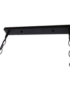 GloboStar® NEST 01255 Vintage Industrial Κρεμαστό Φωτιστικό Οροφής Πολύφωτο 4 x E27 Mαύρο Μεταλλικό Πλέγμα Μ105 x Π36.5 x Y37cm