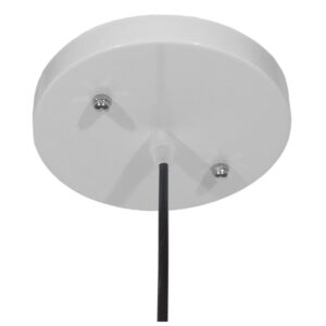 GloboStar® VALLETE WHITE 01256 Μοντέρνο Κρεμαστό Φωτιστικό Οροφής Μονόφωτο 1 x E27 Λευκό Μεταλλικό Καμπάνα Φ45 x Y27cm