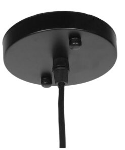 GloboStar® VALLETE BLACK 01258 Μοντέρνο Κρεμαστό Φωτιστικό Οροφής Μονόφωτο 1 x E27 Μαύρο Μεταλλικό Καμπάνα Φ45 x Y27cm