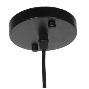 GloboStar® VALLETE BLACK 01258 Μοντέρνο Κρεμαστό Φωτιστικό Οροφής Μονόφωτο 1 x E27 Μαύρο Μεταλλικό Καμπάνα Φ45 x Y27cm