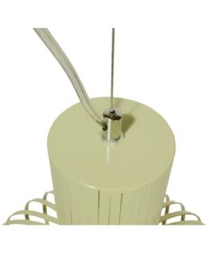 GloboStar® GOBLET LIGHT 01267 Vintage Industrial Κρεμαστό Φωτιστικό Οροφής Μονόφωτο Μπεζ Μεταλλικό Πλέγμα Φ38 x Y50cm