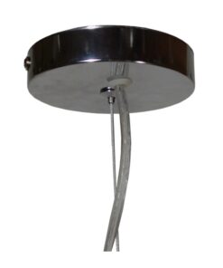 GloboStar® GOBLET LIGHT 01267 Vintage Industrial Κρεμαστό Φωτιστικό Οροφής Μονόφωτο Μπεζ Μεταλλικό Πλέγμα Φ38 x Y50cm