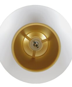 GloboStar® SEVILLE WHITE 01268 Μοντέρνο Κρεμαστό Φωτιστικό Οροφής Μονόφωτο 1 x E27 Λευκό Μεταλλικό Φ35 x 33cm