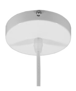 GloboStar® SEVILLE WHITE 01268 Μοντέρνο Κρεμαστό Φωτιστικό Οροφής Μονόφωτο 1 x E27 Λευκό Μεταλλικό Φ35 x 33cm
