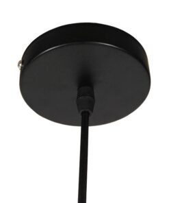 GloboStar® SEVILLE BLACK 01269 Μοντέρνο Κρεμαστό Φωτιστικό Οροφής Μονόφωτο Μαύρο Μεταλλικό Φ35 x Y33cm