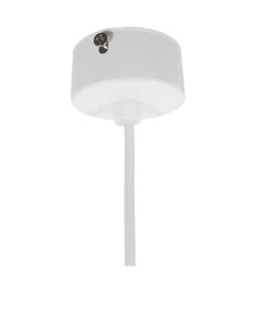 GloboStar® CANNON WHITE 01274 Μοντέρνο Κρεμαστό Φωτιστικό Οροφής Spot Μονόφωτο 1 x GU10 Λευκό Μεταλλικό Φ6 x Y20cm