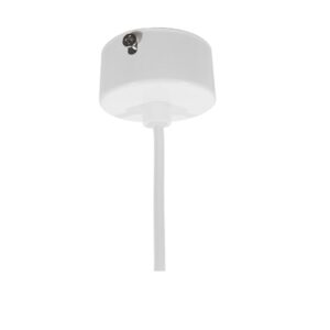 GloboStar® CANNON WHITE 01274 Μοντέρνο Κρεμαστό Φωτιστικό Οροφής Spot Μονόφωτο 1 x GU10 Λευκό Μεταλλικό Φ6 x Y20cm