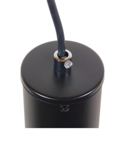 GloboStar® CANNON BLACK 01275 Μοντέρνο Κρεμαστό Φωτιστικό Οροφής Spot Μονόφωτο 1 x GU10 Μαύρο Μεταλλικό Φ6 x 20cm