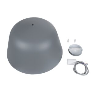 GloboStar® WESTVALE 01282 Μοντέρνο Κρεμαστό Φωτιστικό Οροφής Μονόφωτο 1 x E27 Γκρί  Μεταλλικό Καμπάνα Φ40 x Y24cm