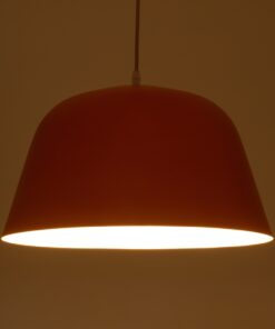 GloboStar® NORTHVALE 01283 Μοντέρνο Κρεμαστό Φωτιστικό Οροφής Μονόφωτο 1 x E27 Κόκκινο Κεραμιδί Μεταλλικό Καμπάνα Φ40 x Y24cm