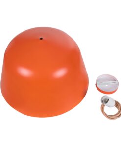 GloboStar® NORTHVALE 01283 Μοντέρνο Κρεμαστό Φωτιστικό Οροφής Μονόφωτο 1 x E27 Κόκκινο Κεραμιδί Μεταλλικό Καμπάνα Φ40 x Y24cm