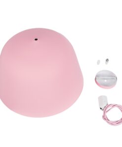 GloboStar® SOUTHVALE 01284 Μοντέρνο Κρεμαστό Φωτιστικό Οροφής Μονόφωτο Ροζ Μεταλλικό Καμπάνα Φ40 x Y24cm