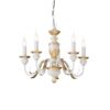 IDEAL LUX Κρεμαστό Φωτιστικό Οροφής FIRENZE 5xE14 Λευκού Χρώματος  – 012865