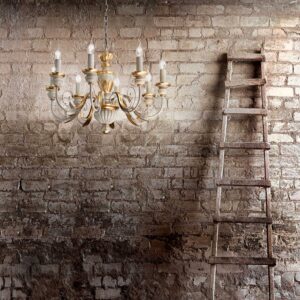 IDEAL LUX Κρεμαστό Φωτιστικό FIRENZE 8xE14 Χρυσού Χρώματος – 020839