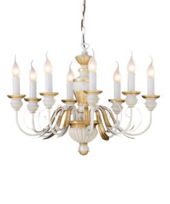 IDEAL LUX Κρεμαστό Φωτιστικό FIRENZE 8xE14 Λευκού Χρώματος – 012872