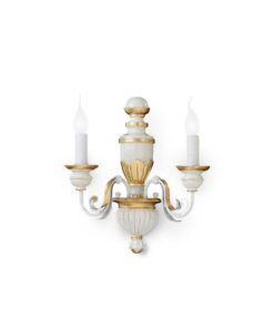 IDEAL LUX Απλίκα Τοίχου FIRENZE 2xE14 Λευκού Χρώματος  – 012902