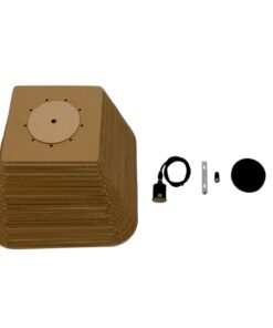 GloboStar® CORFU 01295 Vintage Κρεμαστό Φωτιστικό Οροφής Μονόφωτο 3D από Επεξεργασμένο Σκληρό Καφέ Χαρτόνι Καμπάνα Φ38 x Y31cm