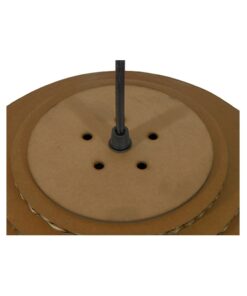 GloboStar® SKIATHOS 01296 Vintage Κρεμαστό Φωτιστικό Οροφής Μονόφωτο 3D από Επεξεργασμένο Σκληρό Καφέ Χαρτόνι Καμπάνα Φ35 x Y40cm