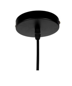 GloboStar® SKIATHOS 01296 Vintage Κρεμαστό Φωτιστικό Οροφής Μονόφωτο 3D από Επεξεργασμένο Σκληρό Καφέ Χαρτόνι Καμπάνα Φ35 x Y40cm