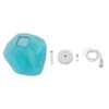GloboStar® RINA 01306 Μοντέρνο Κρεμαστό Φωτιστικό Οροφής Μονόφωτο 1 x E27 Γυάλινο Γαλάζιο Διάφανο Μ20 x Π22 x Υ25cm
