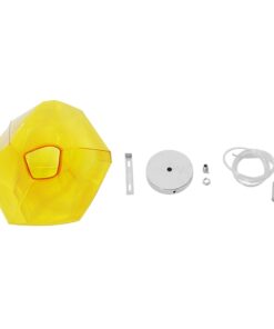 GloboStar® RINA 01308 Μοντέρνο Κρεμαστό Φωτιστικό Οροφής Μονόφωτο 1 x G9 Γυάλινο Κίτρινο Διάφανο Μ20 x Π19 x Υ20cm