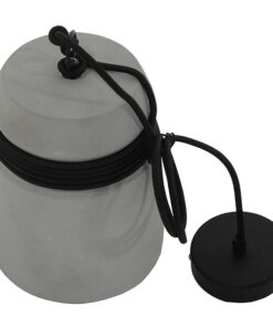 GloboStar® TRIBECA 01320 Μοντέρνο Industrial Κρεμαστό Φωτιστικό Οροφής Μονόφωτο Γκρι Τσιμέντο Καμπάνα Φ18 x Y26cm