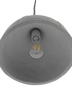 GloboStar® GIRARD 01326 Μοντέρνο Industrial Κρεμαστό Φωτιστικό Οροφής Μονόφωτο Γκρι Τσιμέντο Καμπάνα Φ29 x Y23cm