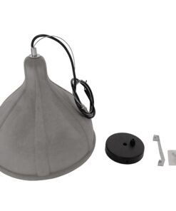 GloboStar® GIRARD 01326 Μοντέρνο Industrial Κρεμαστό Φωτιστικό Οροφής Μονόφωτο Γκρι Τσιμέντο Καμπάνα Φ29 x Y23cm