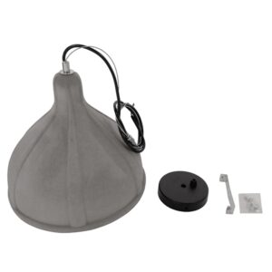 GloboStar® GIRARD 01326 Μοντέρνο Industrial Κρεμαστό Φωτιστικό Οροφής Μονόφωτο Γκρι Τσιμέντο Καμπάνα Φ29 x Y23cm
