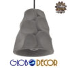GloboStar® COMO 01327 Μοντέρνο Industrial Κρεμαστό Φωτιστικό Οροφής Μονόφωτο Γκρι Τσιμέντο Καμπάνα Φ18 x Y23cm