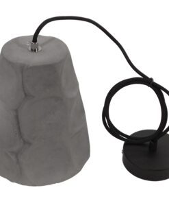 GloboStar® COMO 01327 Μοντέρνο Industrial Κρεμαστό Φωτιστικό Οροφής Μονόφωτο Γκρι Τσιμέντο Καμπάνα Φ18 x Y23cm