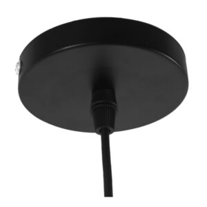 GloboStar® CIEL 01341 Μοντέρνο Κρεμαστό Φωτιστικό Οροφής Μονόφωτο Μαύρο – Χρυσό Μεταλλικό Καμπάνα Φ40 x Υ20cm