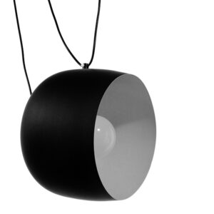 GloboStar® JASPER 01375 SET 3 Μοντέρνα Κρεμαστά Φωτιστικά Οροφής Τρίφωτο 3 x E27 Μαύρα Λευκά Μεταλλικά Καμπάνα Φ25 x Υ22cm