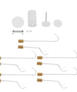 GloboStar® AURORA 01383 Μοντέρνο Industrial Φωτιστικό Οροφής Πολύφωτο Λευκό Μεταλλικό Φ95 x Y17cm