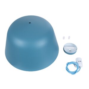 GloboStar® DOWNVALE 01286 Μοντέρνο Κρεμαστό Φωτιστικό Οροφής Μονόφωτο 1 x E27 Μπλε Μεταλλικό Καμπάνα Φ40 x Y24cm