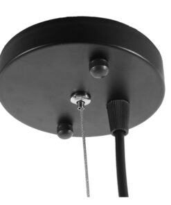 GloboStar® SCADI 01387 Vintage Industrial Κρεμαστό Φωτιστικό Οροφής Μονόφωτο Μπεζ Μεταλλικό Πλέγμα Φ23 x Υ30cm