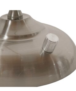 GloboStar® OFFICE CHROME 01393 Μοντέρνο Επιτραπέζιο Φωτιστικό Πορτατίφ Μονόφωτο Μεταλλικό Χρώμιο Νίκελ Φ12 x Υ80cm