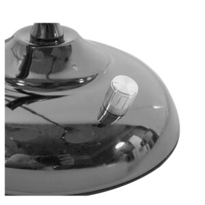 GloboStar® OFFICE BLACK 01392 Μοντέρνο Επιτραπέζιο Φωτιστικό Πορτατίφ Μονόφωτο Μεταλλικό Μαύρο Νίκελ Φ12 x Υ80cm