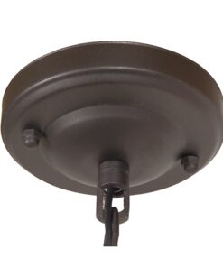 GloboStar® LINCOLN 01399 Vintage Industrial Κρεμαστό Φωτιστικό Οροφής Μονόφωτο 1 x E27 Σκούρο Καφέ Μεταλλικό Πλέγμα Μ8.5 x Π8.5 x Υ26cm