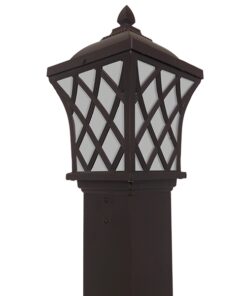 GloboStar® SHELTER 01400 Vintage Φωτιστικό Δαπέδου Μονόφωτο 1 x E27 Καφέ Μεταλλικό Πλέγμα L19 x W19 x H100cm