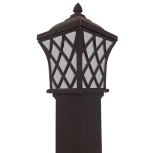 GloboStar® SHELTER 01400 Vintage Φωτιστικό Δαπέδου Μονόφωτο 1 x E27 Καφέ Μεταλλικό Πλέγμα L19 x W19 x H100cm