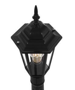 GloboStar® ELLIPSE 01401 Vintage Φωτιστικό Δαπέδου Μονόφωτο 1 x E27 Μαύρο Μεταλλικό Πλέγμα L17 x W16 x H105cm